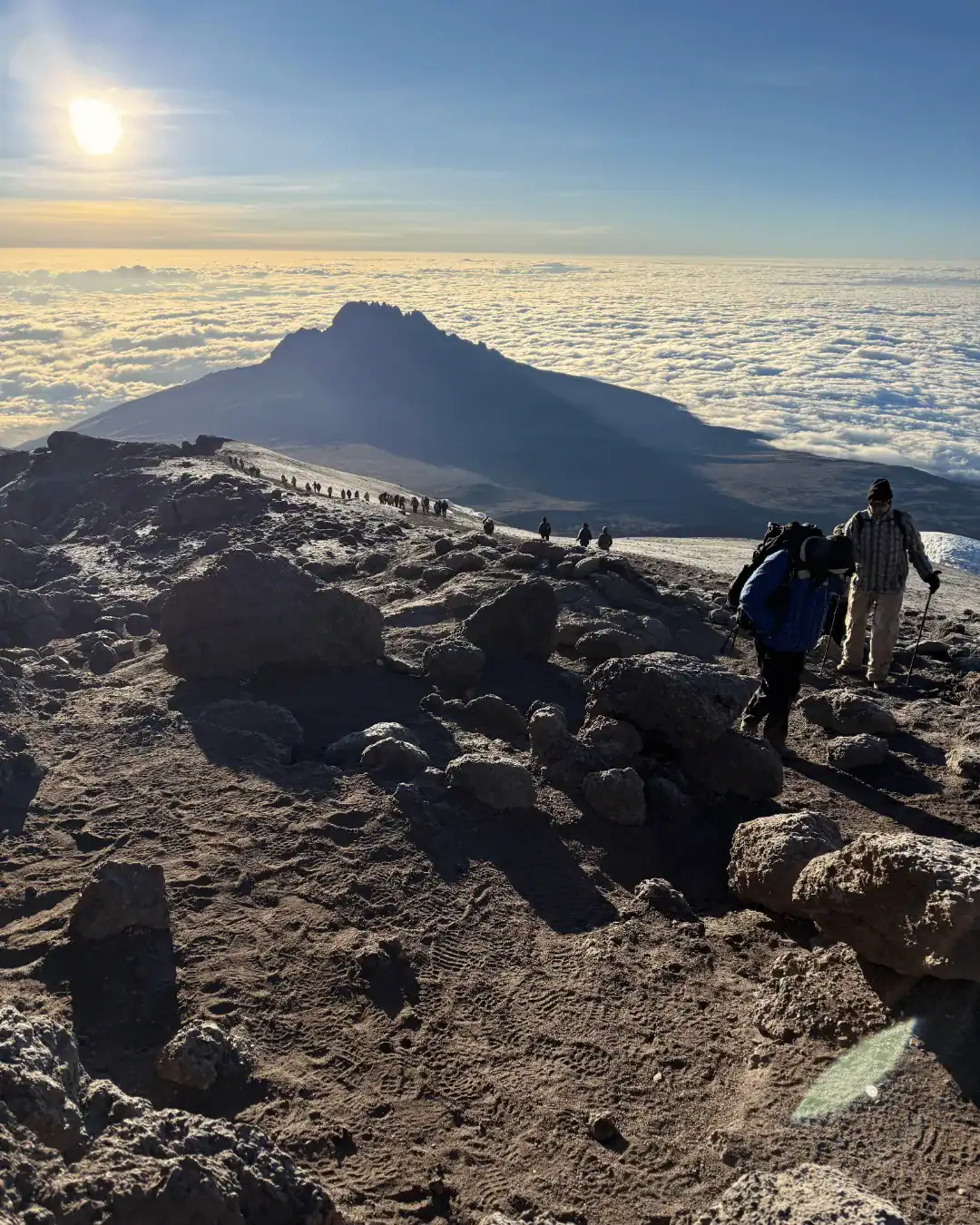 as the climb
